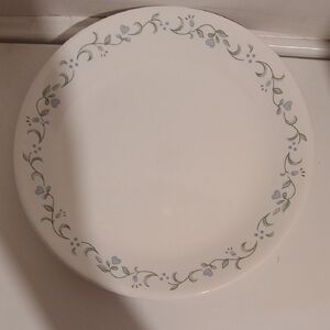6 Corelle Country Cottage White Dinner Plate with Blue and Green Floral Design